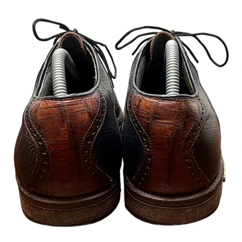 FootJoy Premiere Classics Dry 9.5 D Golf Shoes Wingtip Black Brown 50487 USA